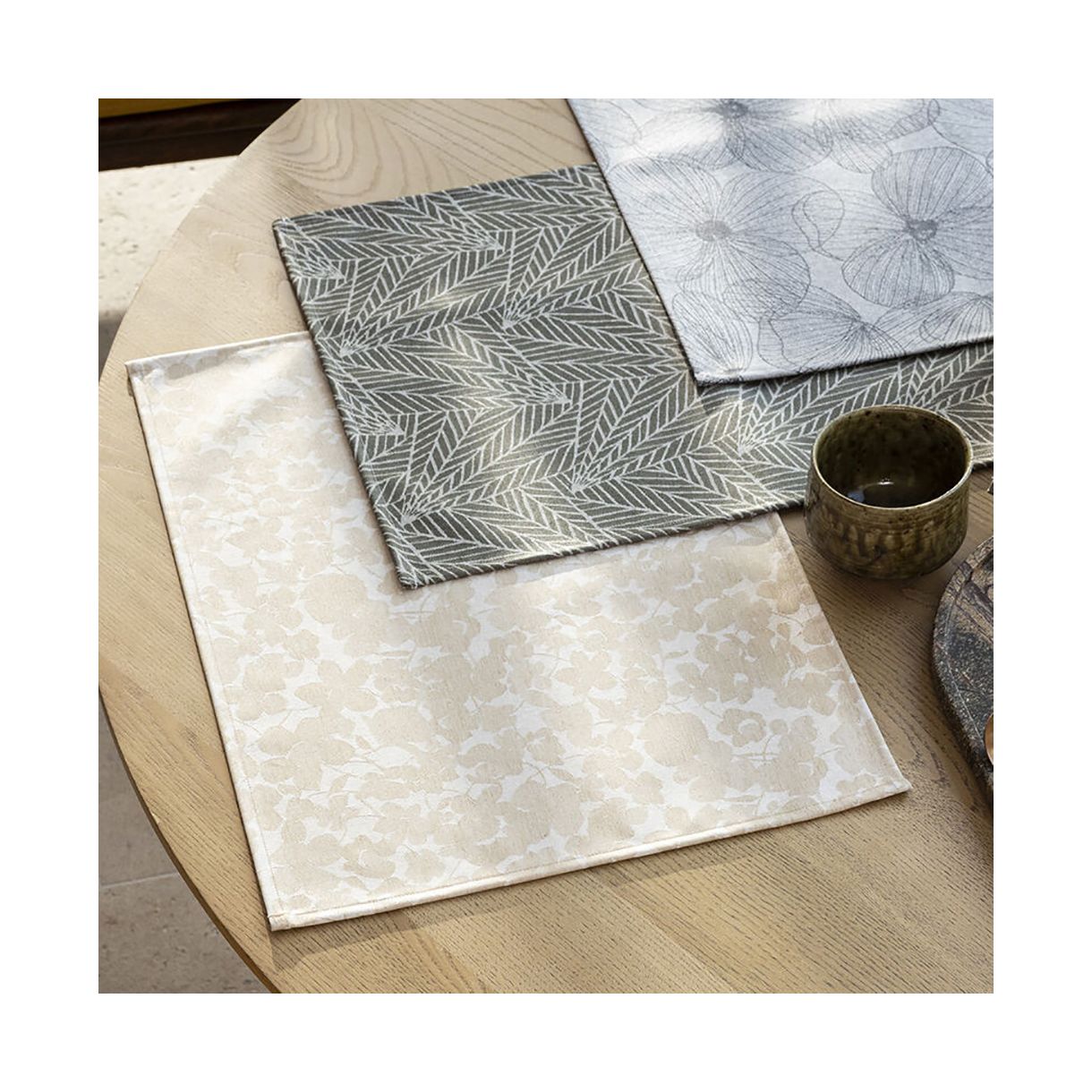 Serving mat A la carte feuilles Color dark green