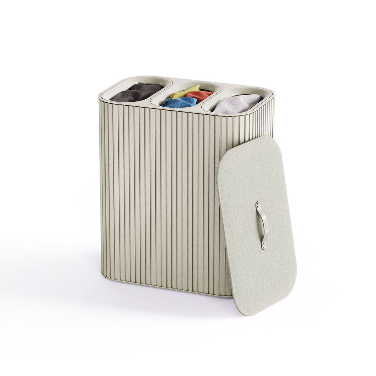 Καλάθι πλυντηρίου Tota Trio Lux 90l μπεζ χρώμα