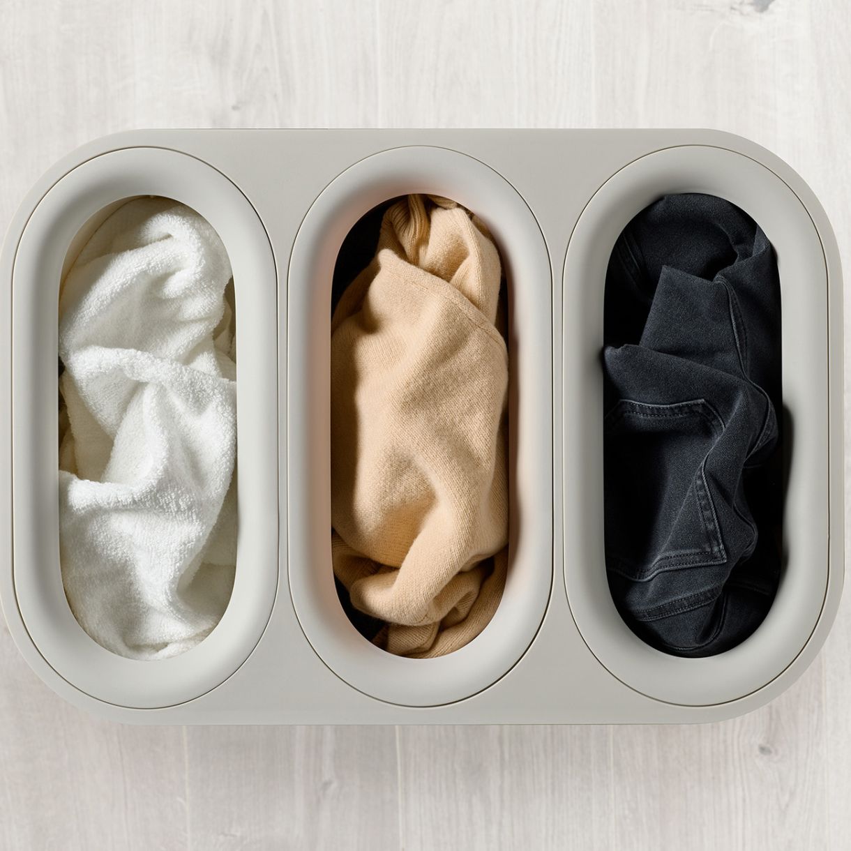 Καλάθι πλυντηρίου Tota Trio Lux 90l μπεζ χρώμα