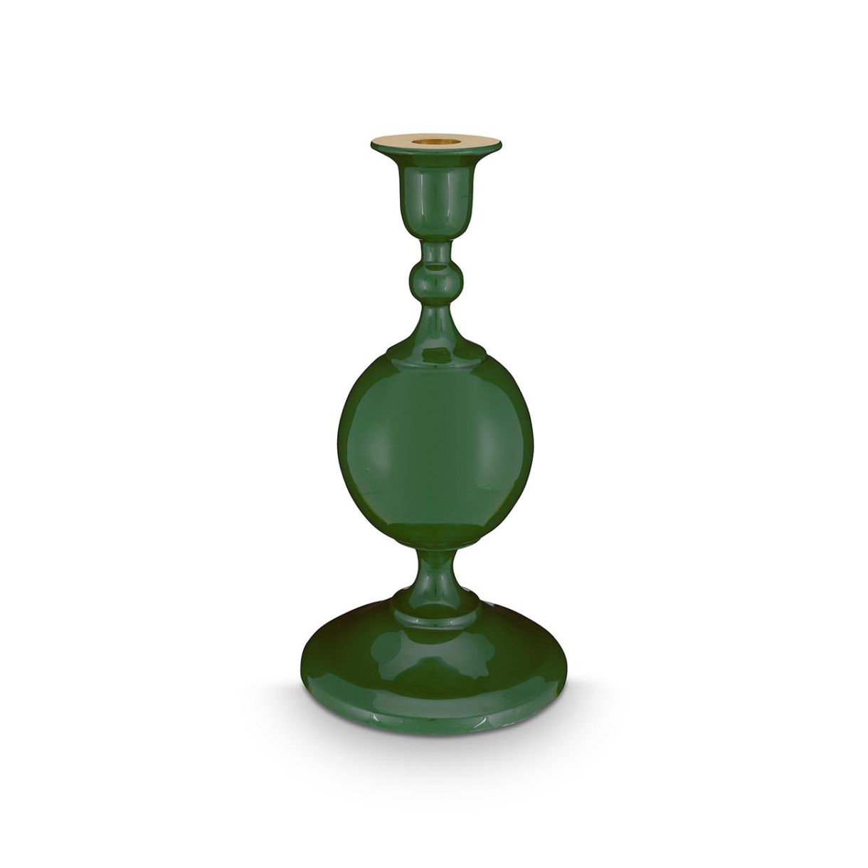 Свещник 24см Цвят тъмно зелено