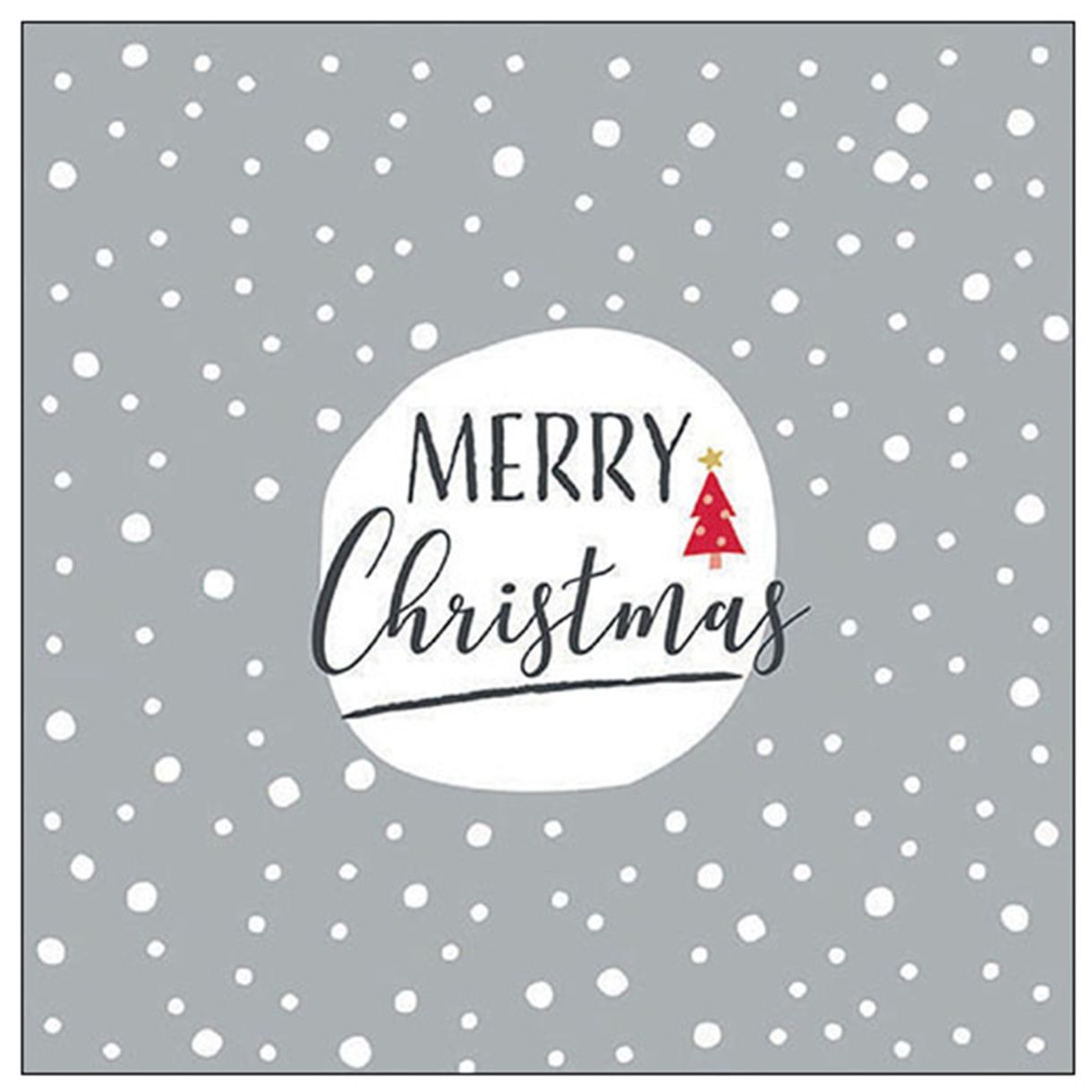 Салфетка 33см 33см 20бр CHRISTMAS SNOWFLAKES GREY