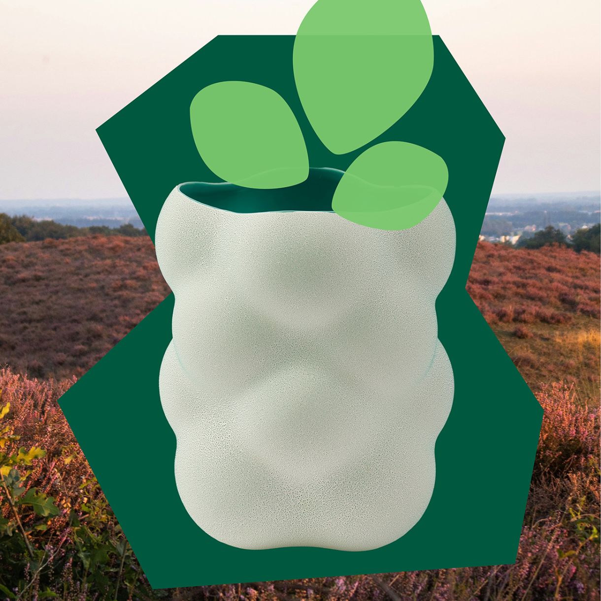 Vase Grape S Color dark green