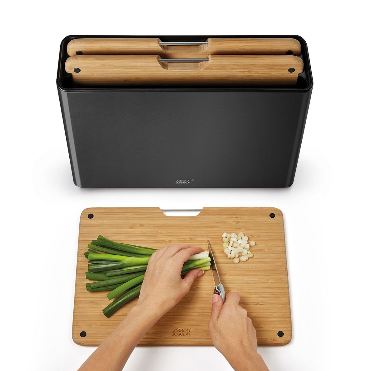 Folio™ Cutting Boards 3pcs Bamboo Color Black