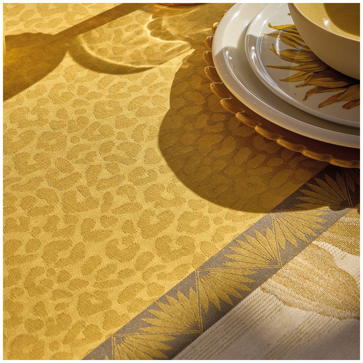 Покривка Sinharaja 175см 250см промазан памук Цвят жълто