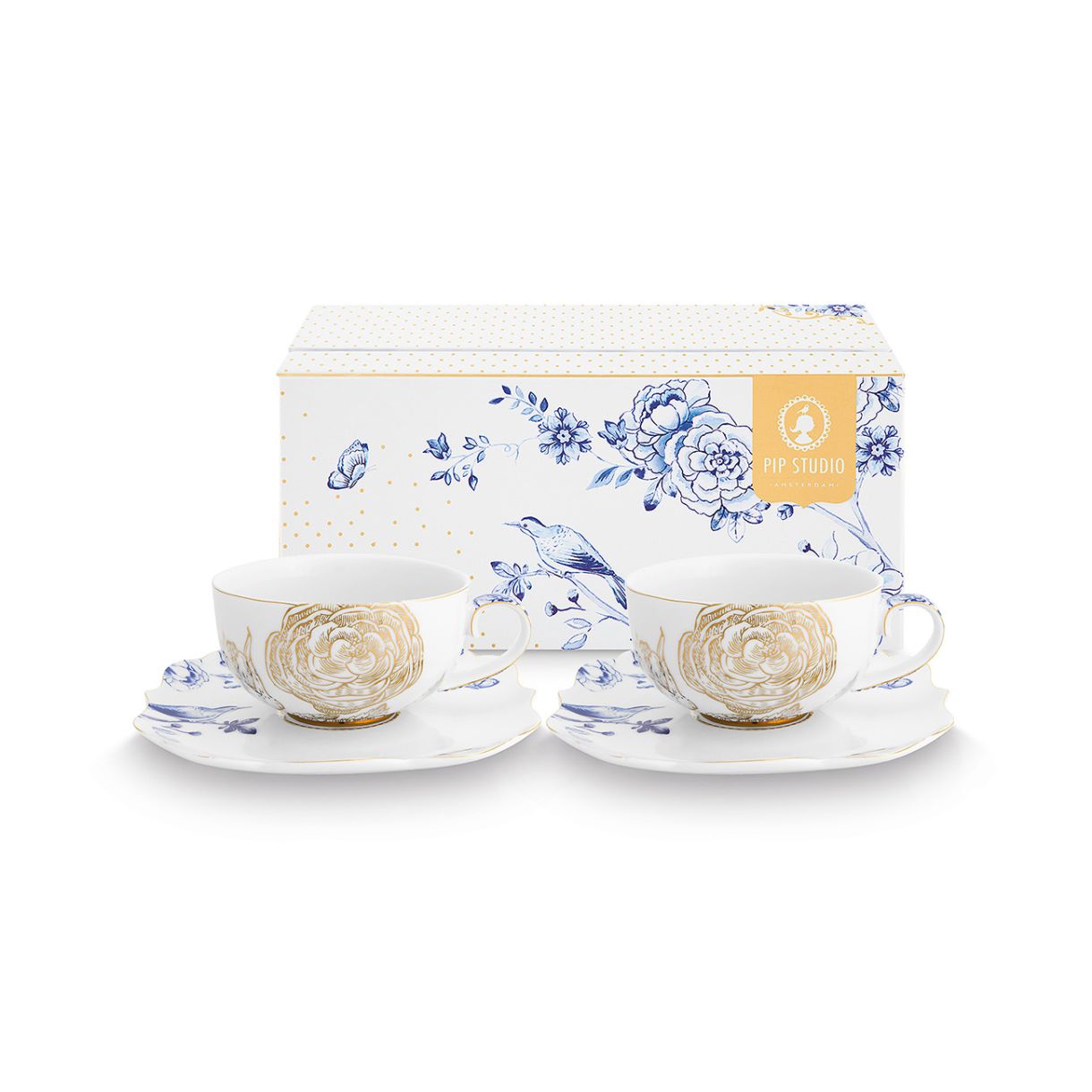Чаши с чинии 2бр. Royal White 0,225мл Pip Studio