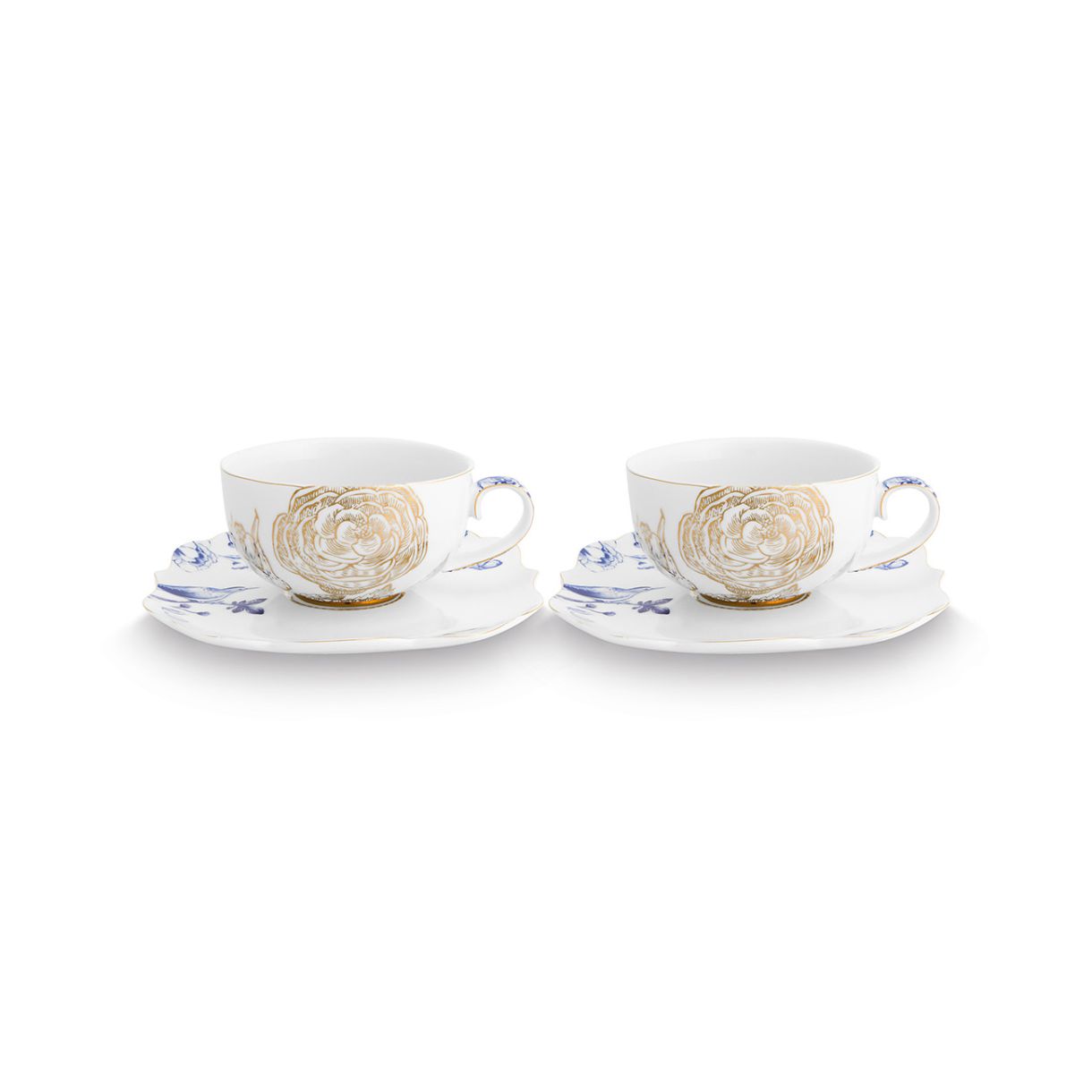 Чаши с чинии 2бр. Royal White 0,225мл Pip Studio