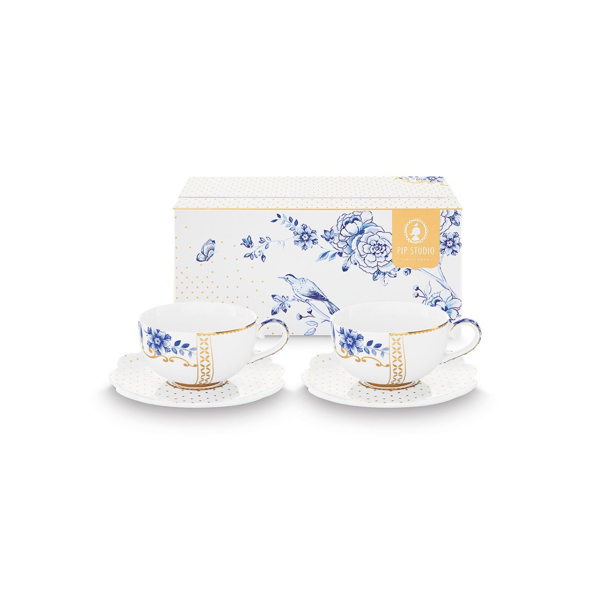 Чаши с чинии 2бр. Royal White 0,125мл Pip Studio
