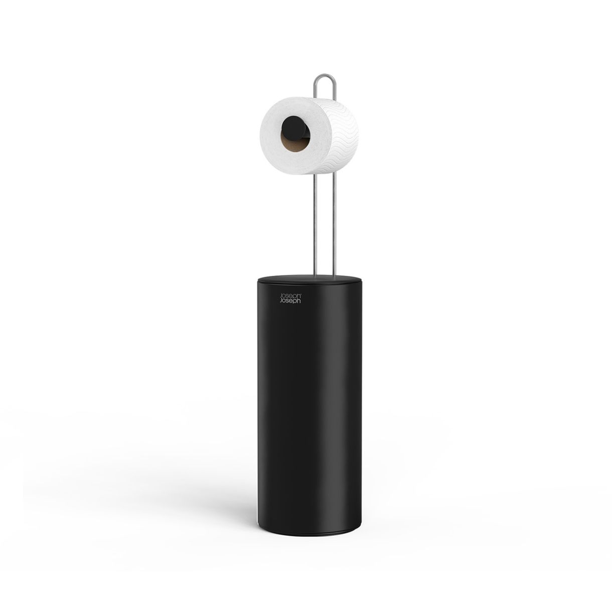 Toilet paper holder with EasyStore™ container Joseph Joseph Color black
