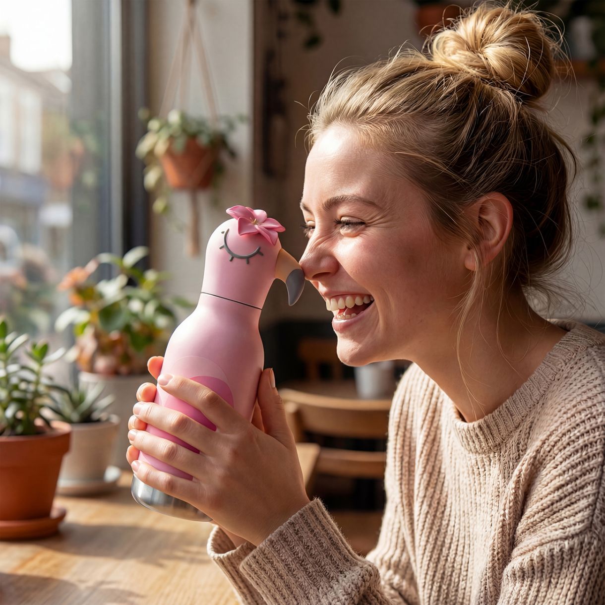 Μπουκάλι Bestie από Asobu 0.460l Μοτίβο φλαμίνγκο Asobu