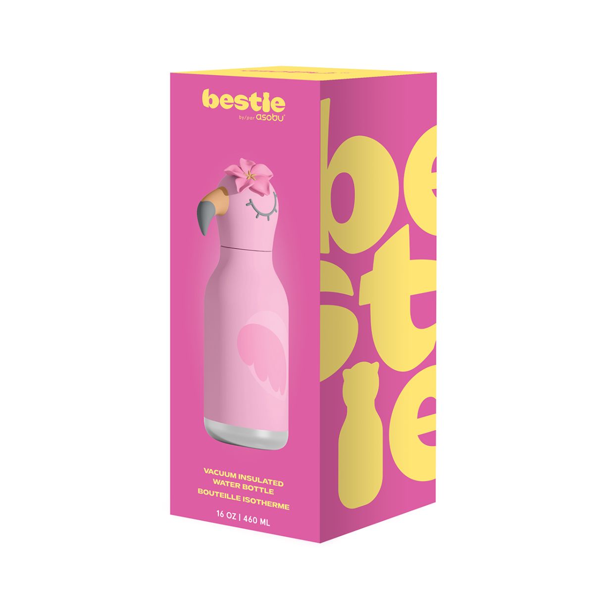 Μπουκάλι Bestie από Asobu 0.460l Μοτίβο φλαμίνγκο Asobu