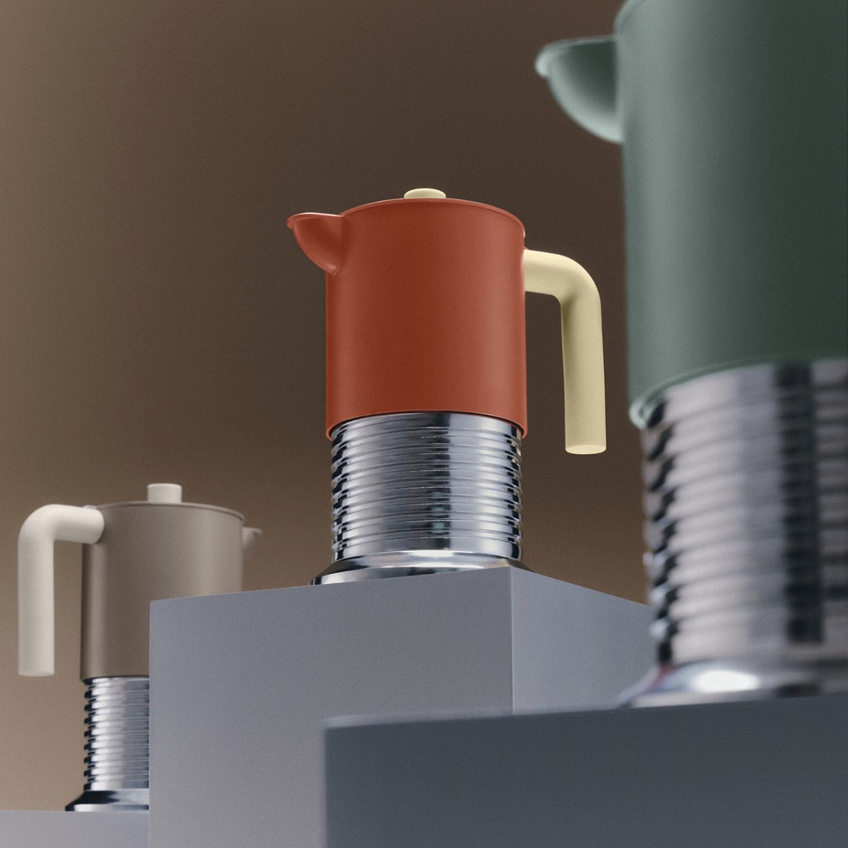 Кафеварка Vite 6 чаши Alessi Цвят сиво